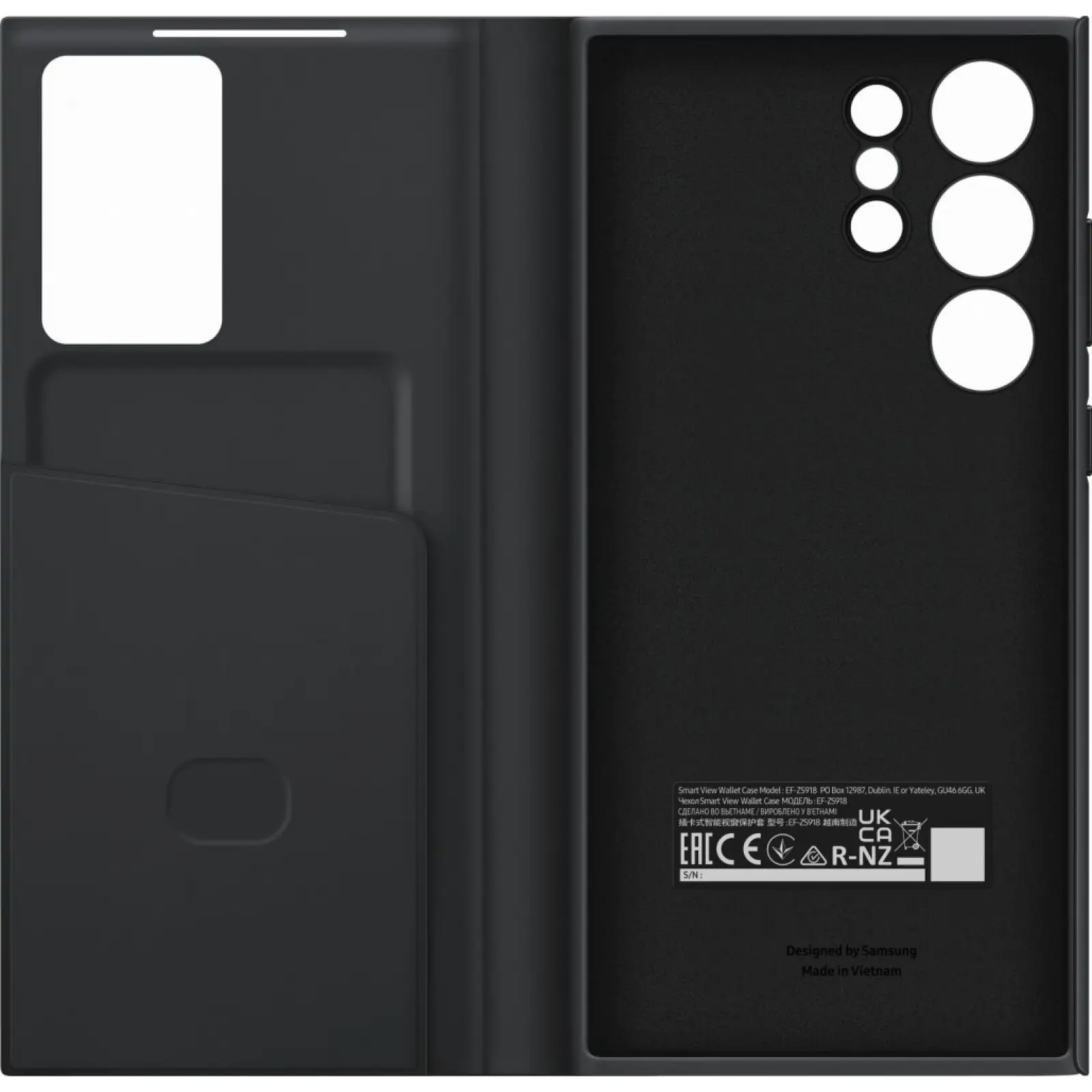 Чохол Samsung Smart View Wallet Case Black для Samsung Galaxy S23 Ultra SM-S918 (EF-ZS918CBEG)
