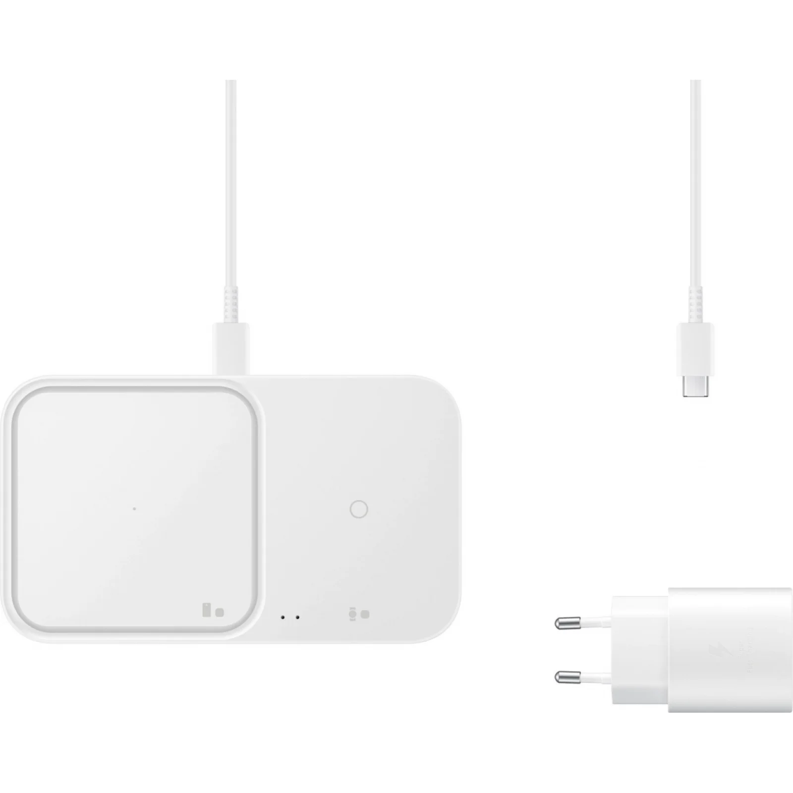 Беспроводная зарядка Samsung Wireless Charger Pad Duo 15W with TA White (EP-P5400TWEG)
