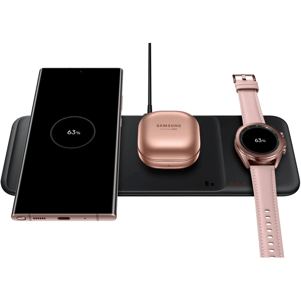 Бездротове зарядний пристрій Samsung Wireless Charger Trio Black (EP-P6300TBEGEEU)