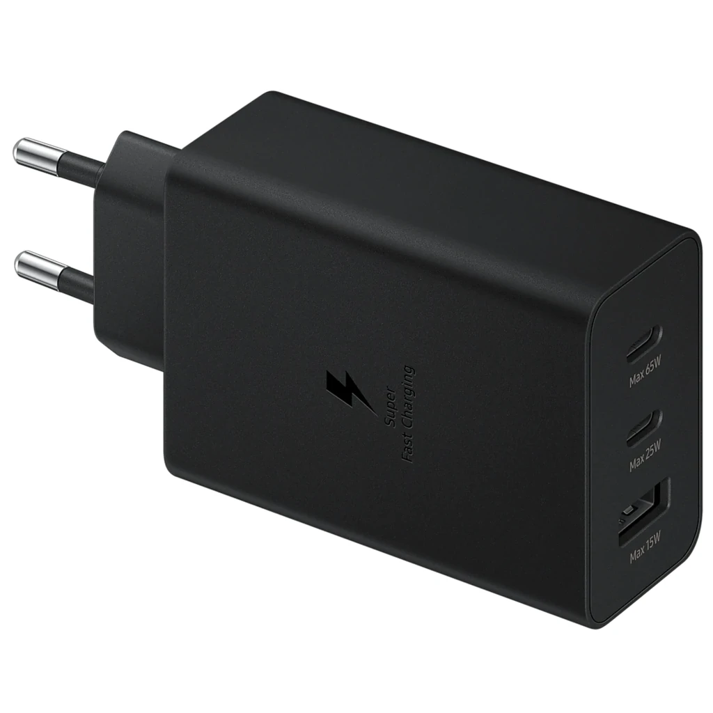 Сетевое зарядное устройство Samsung USB + 2 Type-C 65W Black (EP-T6530NBEGRU)