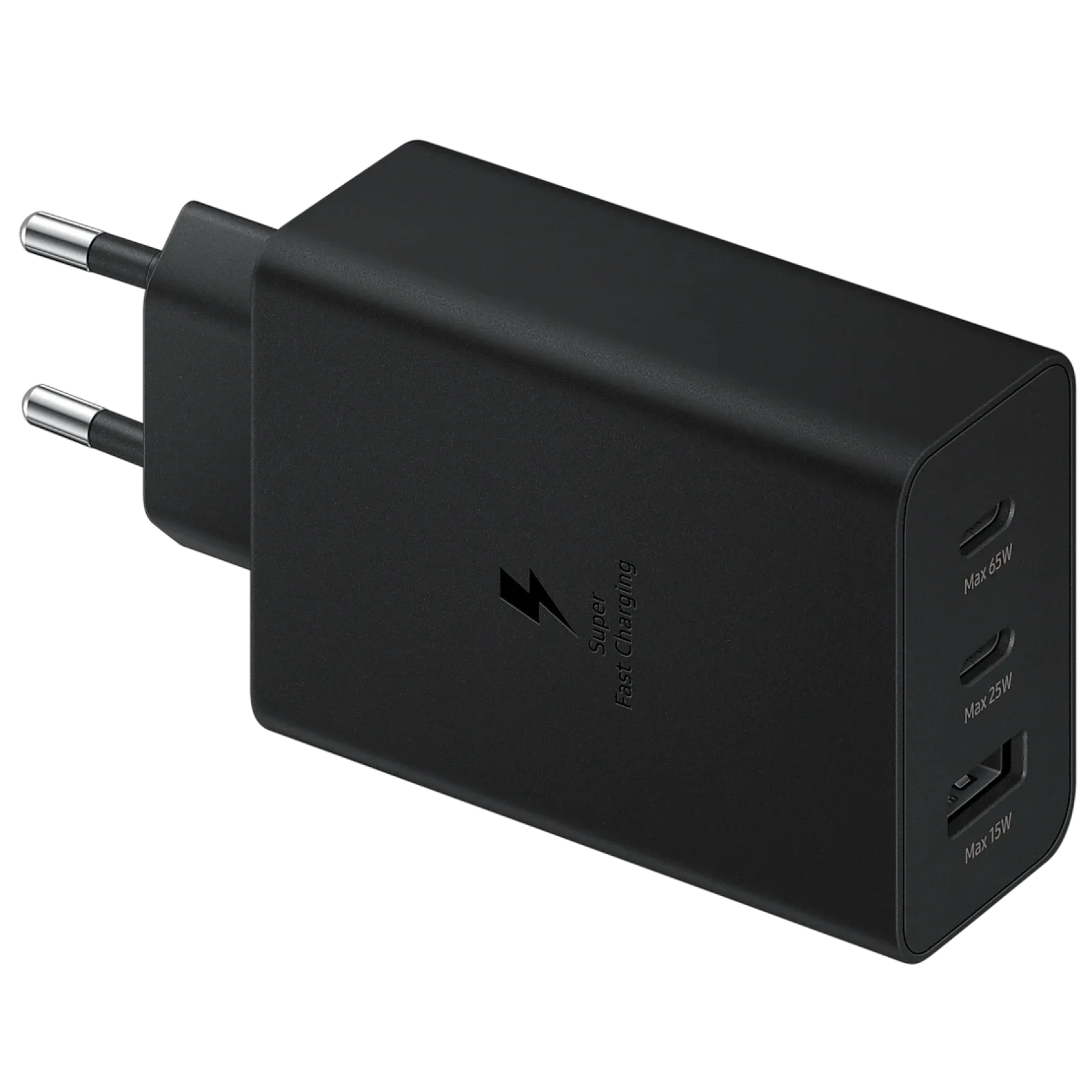 Мережевий зарядний пристрій Samsung USB + 2 Type-C 65W Black (EP-T6530NBEGRU)