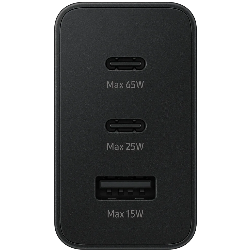 Сетевое зарядное устройство Samsung USB + 2 Type-C 65W Black (EP-T6530NBEGRU)