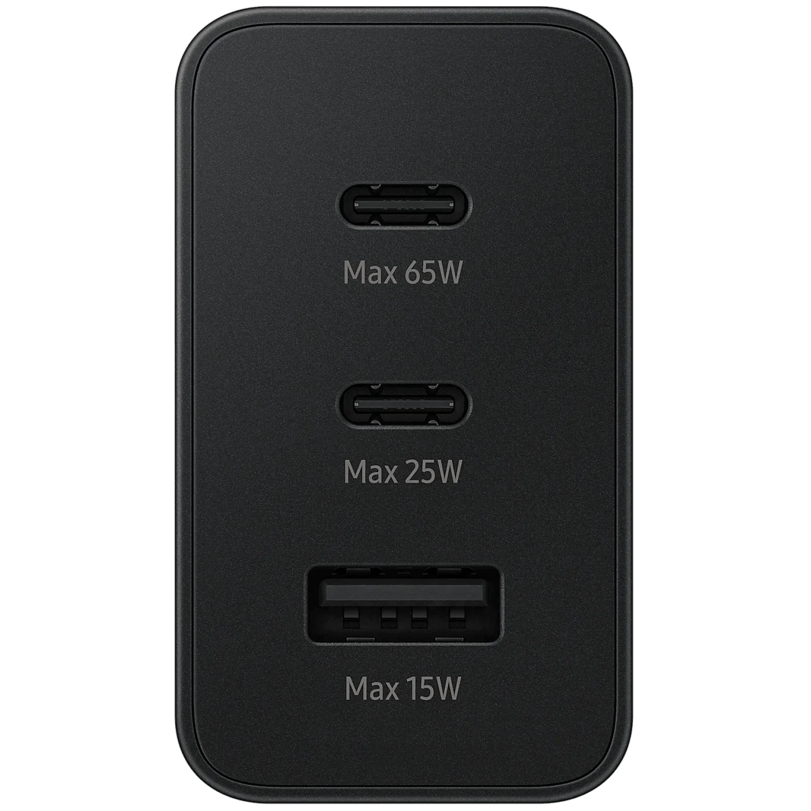 Мережевий зарядний пристрій Samsung USB + 2 Type-C 65W Black (EP-T6530NBEGRU)