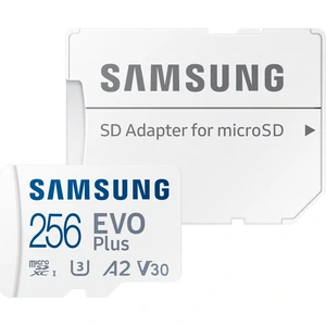 Карта пам'яті Samsung 256 GB microSDXC Class 10 UHS-I U3 V30 A2 EVO Plus + SD Adapter (MB-MC256KA)