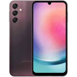 Колір: Бордовий - Смартфон Samsung Galaxy A24 6/128GB Dark Red (SM-A245FDRV) UA