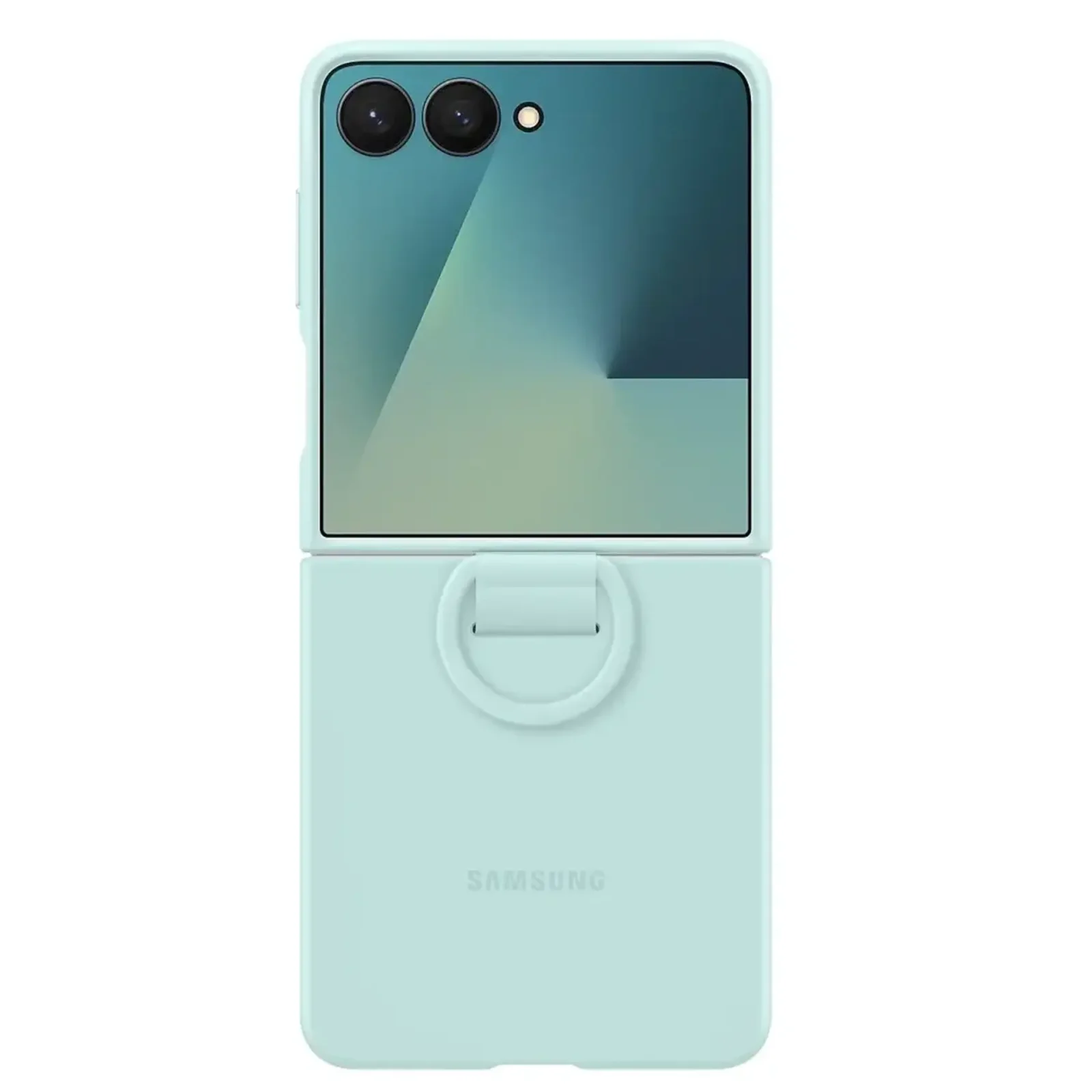 Чехол SamsungSilicone Case with Ring Light Cyan для Samsung Galaxy Flip7 (EF-PF766TMEGUA)
