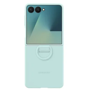 Цвет: Голубой - Чехол SamsungSilicone Case with Ring Light Cyan для Samsung Galaxy Flip7 (EF-PF766TMEGUA)