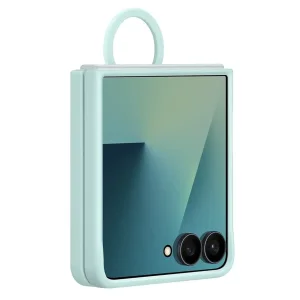 Чехол SamsungSilicone Case with Ring Light Cyan для Samsung Galaxy Flip7 (EF-PF766TMEGUA)
