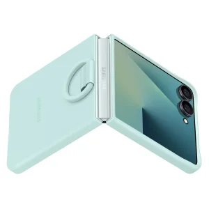 Чехол SamsungSilicone Case with Ring Light Cyan для Samsung Galaxy Flip7 (EF-PF766TMEGUA)