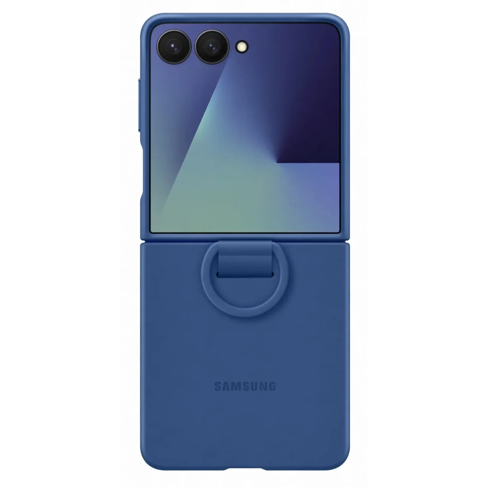 Чехол Samsung Silicone Case with Ring Blue для Samsung Galaxy Flip7 (EF-PF766TNEGUA)