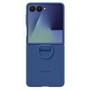 Цвет: Синий - Чехол Samsung Silicone Case with Ring Blue для Samsung Galaxy Flip7 (EF-PF766TNEGUA)