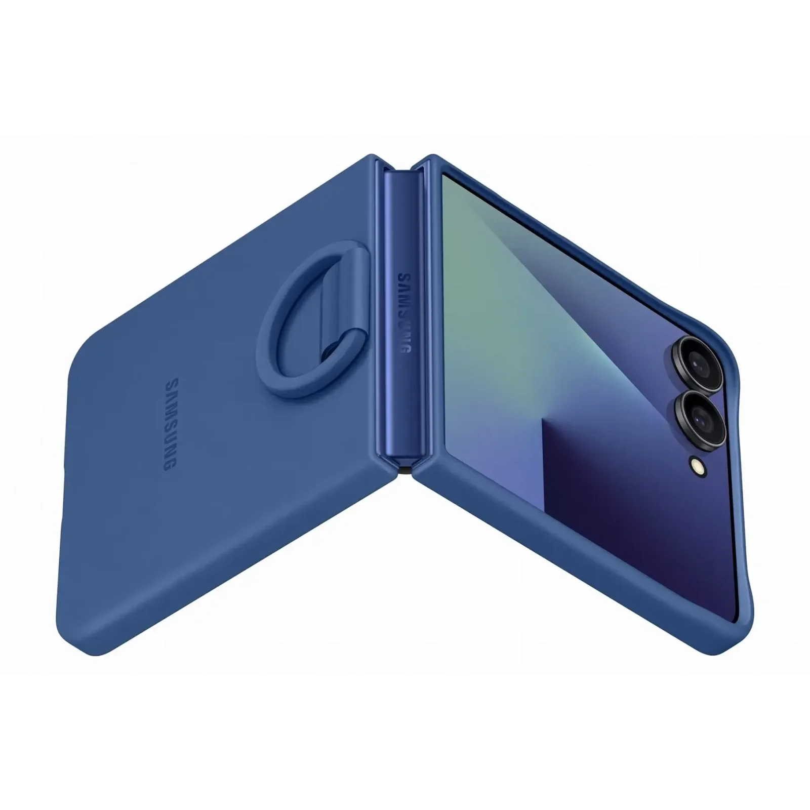 Чехол Samsung Silicone Case with Ring Blue для Samsung Galaxy Flip7 (EF-PF766TNEGUA)