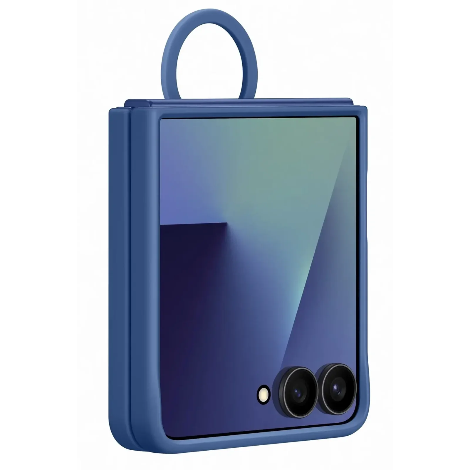 Чехол Samsung Silicone Case with Ring Blue для Samsung Galaxy Flip7 (EF-PF766TNEGUA)
