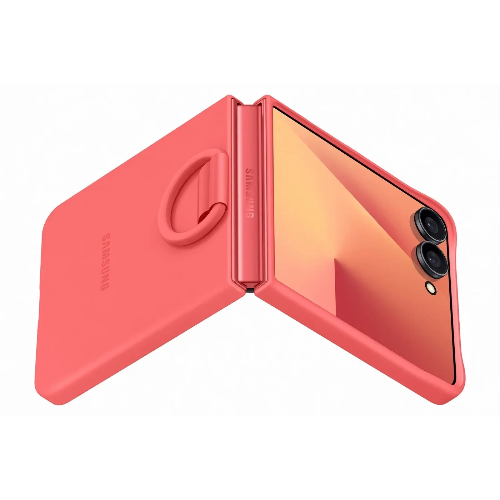 Чехол SamsungSilicone Case with Ring Red для Samsung Galaxy Flip7 (EF-PF766TREGUA)