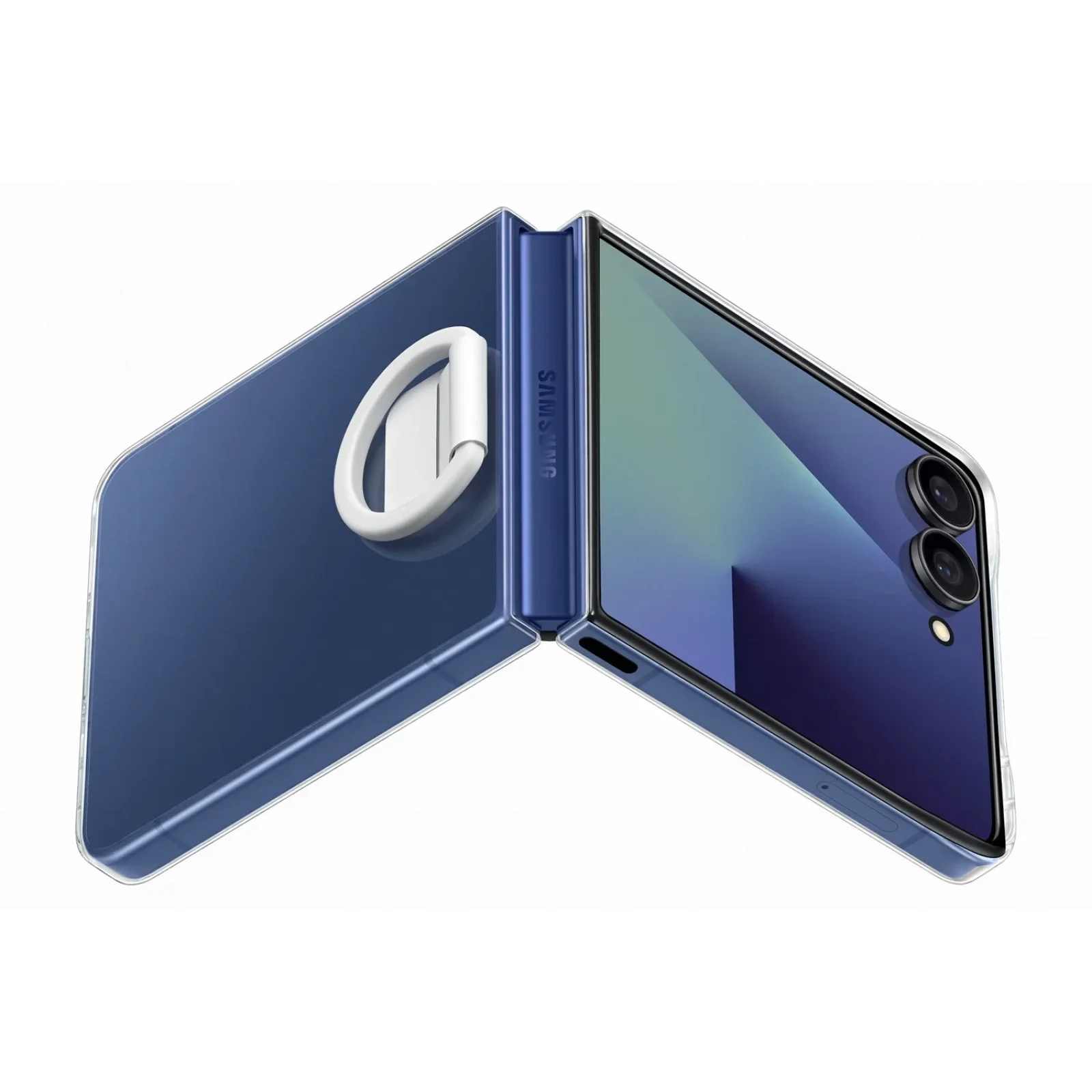 Чехол Samsung Clear Case with Ring Transparency для Samsung Galaxy Flip7 (EF-QF766CTEGUA)
