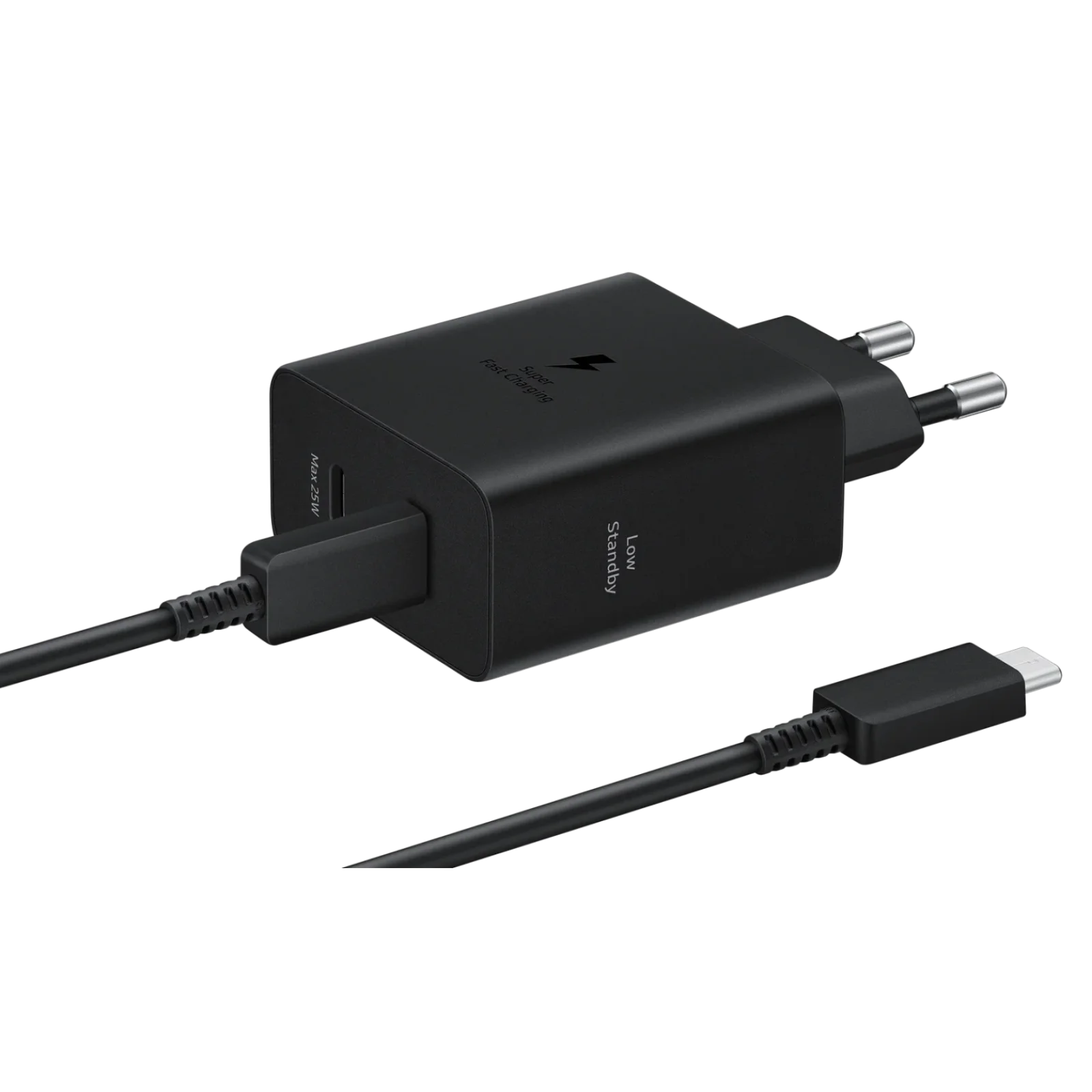 Мережевий зарядний пристрій Samsung Fast Charging Type-C 50W Type-C to Type-C Cable Black (EP-T5020XBEGEU)