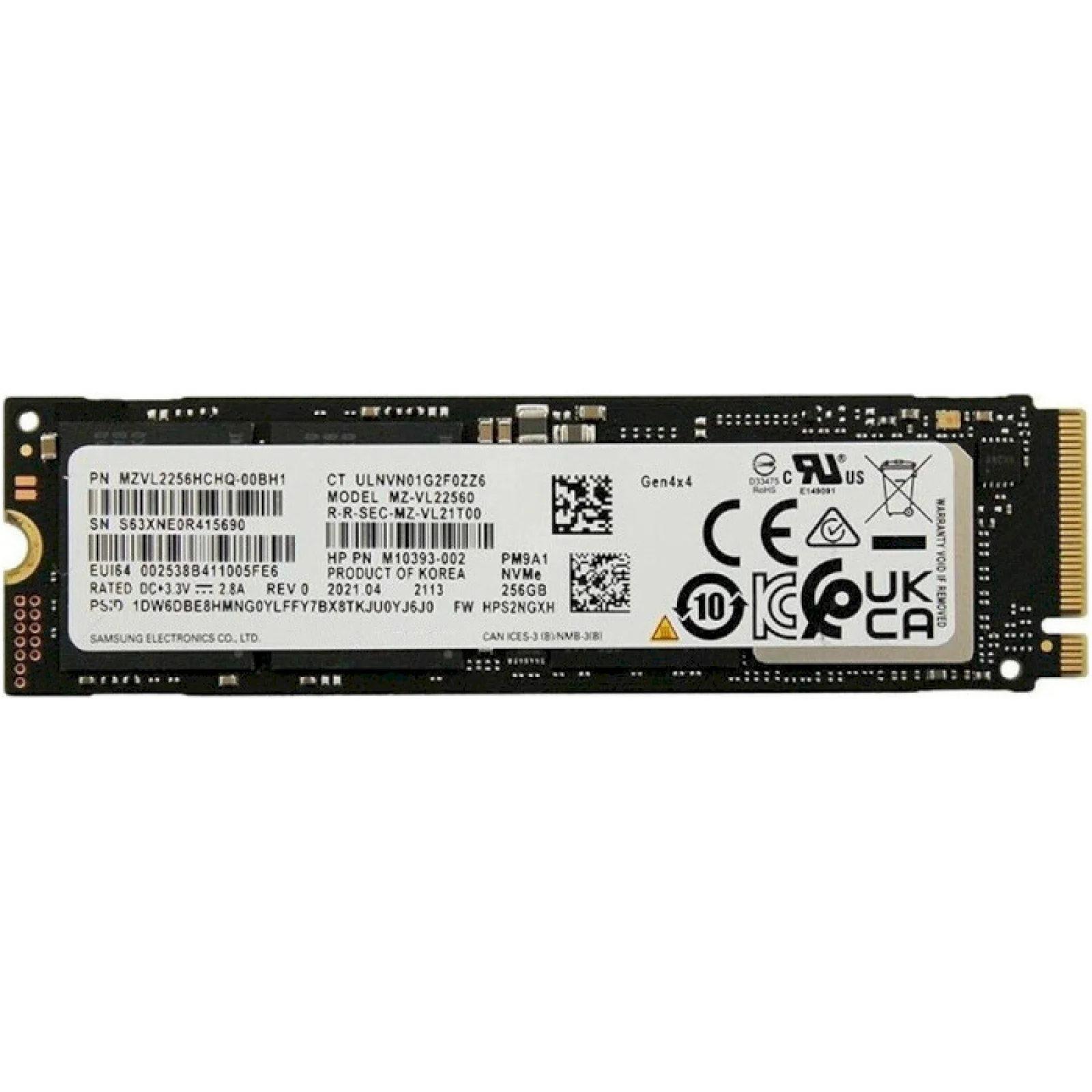 SSD внутрішні Samsung PM9A1 256 GB (MZ-VL22560_OEM) UA