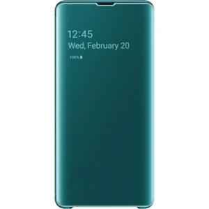 Цвет: Зеленый - Чехол Samsung Clear View Cover Green для Samsung Galaxy S10 Plus SM-G975 (EF-ZG975CGEGRU)