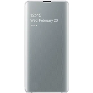 Цвет: Белый - Чехол Samsung Clear View Cover White для Samsung Galaxy S10 Plus SM-G975 (EF-ZG975CWEGRU)