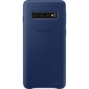 Цвет: Синий - Чехол Samsung Leather Cover Navy для Samsung Galaxy S10 SM-G973 (EF-VG973LNEGRU)