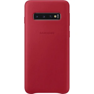 Цвет: Красный - Чехол Samsung Leather Cover Red для Samsung Galaxy S10 SM-G973 (EF-VG973LREGRU)