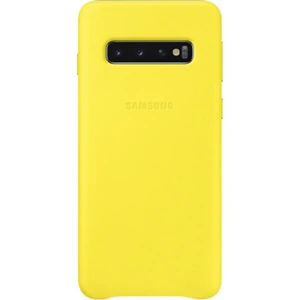 Цвет: Желтый - Чехол Samsung Leather Cover Yellow для Samsung Galaxy S10 SM-G973 (EF-VG973LYEGRU)
