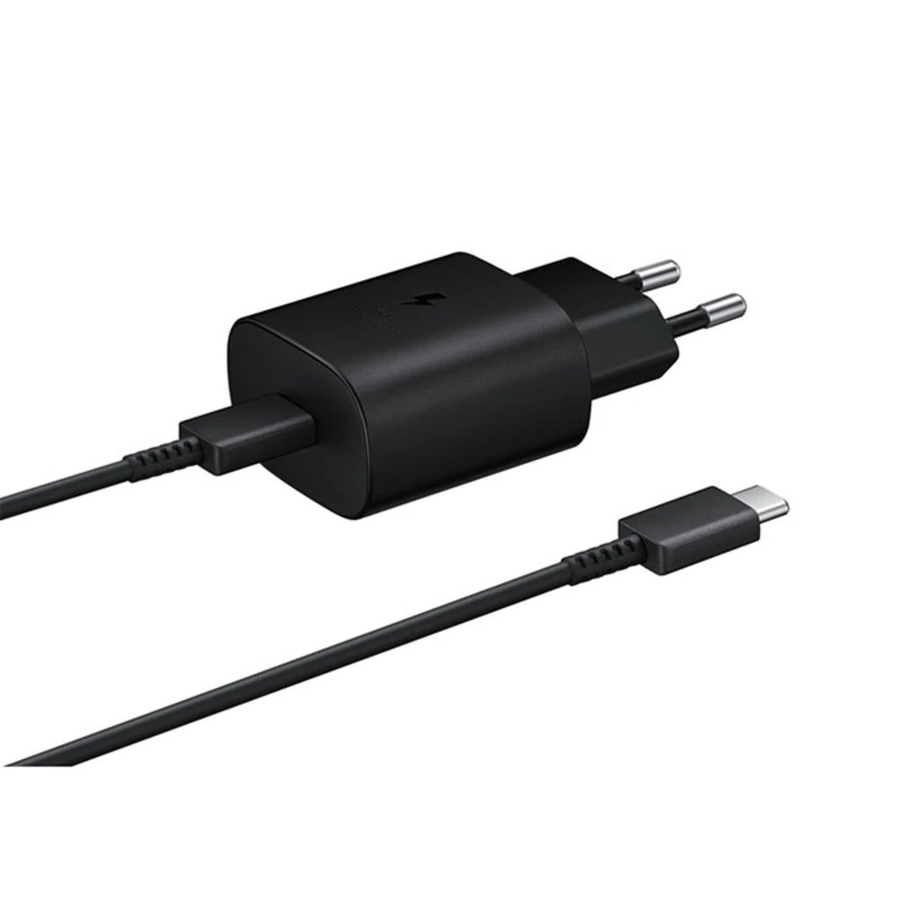 Сетевое зарядное устройство Samsung Fast Charging Type-C 25W with Cable Black (EP-TA800XBEGRU)