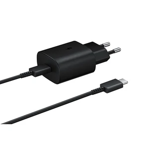 Цвет: Черный - СЗУ Samsung Fast Charging Type-C 25W with Cable Black (EP-TA800XBEGRU)