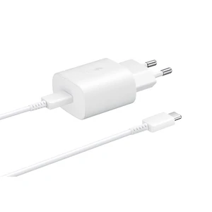 Цвет: Белый - СЗУ Samsung Fast Charging Type-C 25W with Cable White (EP-TA800XWEGRU)
