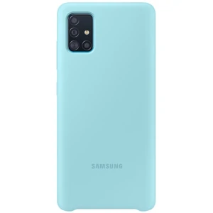 Цвет: Голубой - Чехол Samsung Silicone Cover Blue для Samsung Galaxy A71 SM-A715 (EF-PA715TLEGRU)
