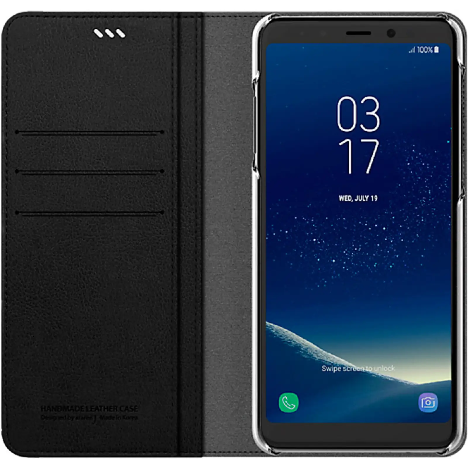 Чехол Araree Flip Wallet Leather Cover Black для Samsung Galaxy А8+ 2018 (GP-A730KDCFAAA)