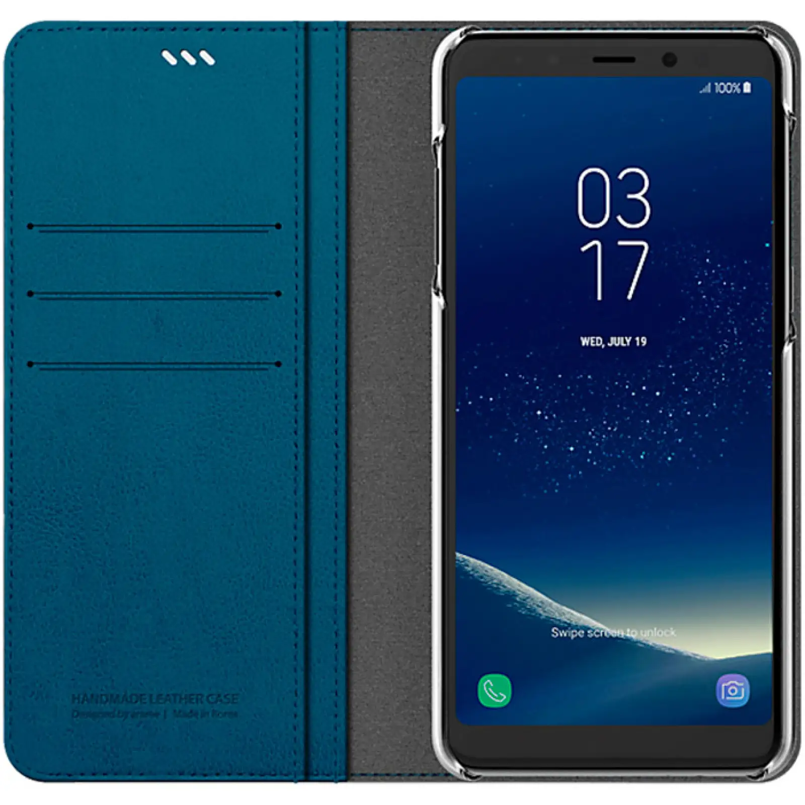 Чехол Araree Flip Wallet Leather Cover Ash Blue для Samsung Galaxy А8+ 2018 (GP-A730KDCFAAC)