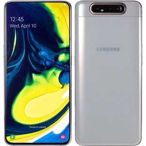 Цвет: Серебристый - Смартфон Samsung Galaxy A80 SM-A8050 8/128GB Ghost White