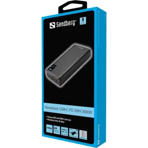 Зовнішній акумулятор Sandberg 20000mAh PD 20W (420-59) UA