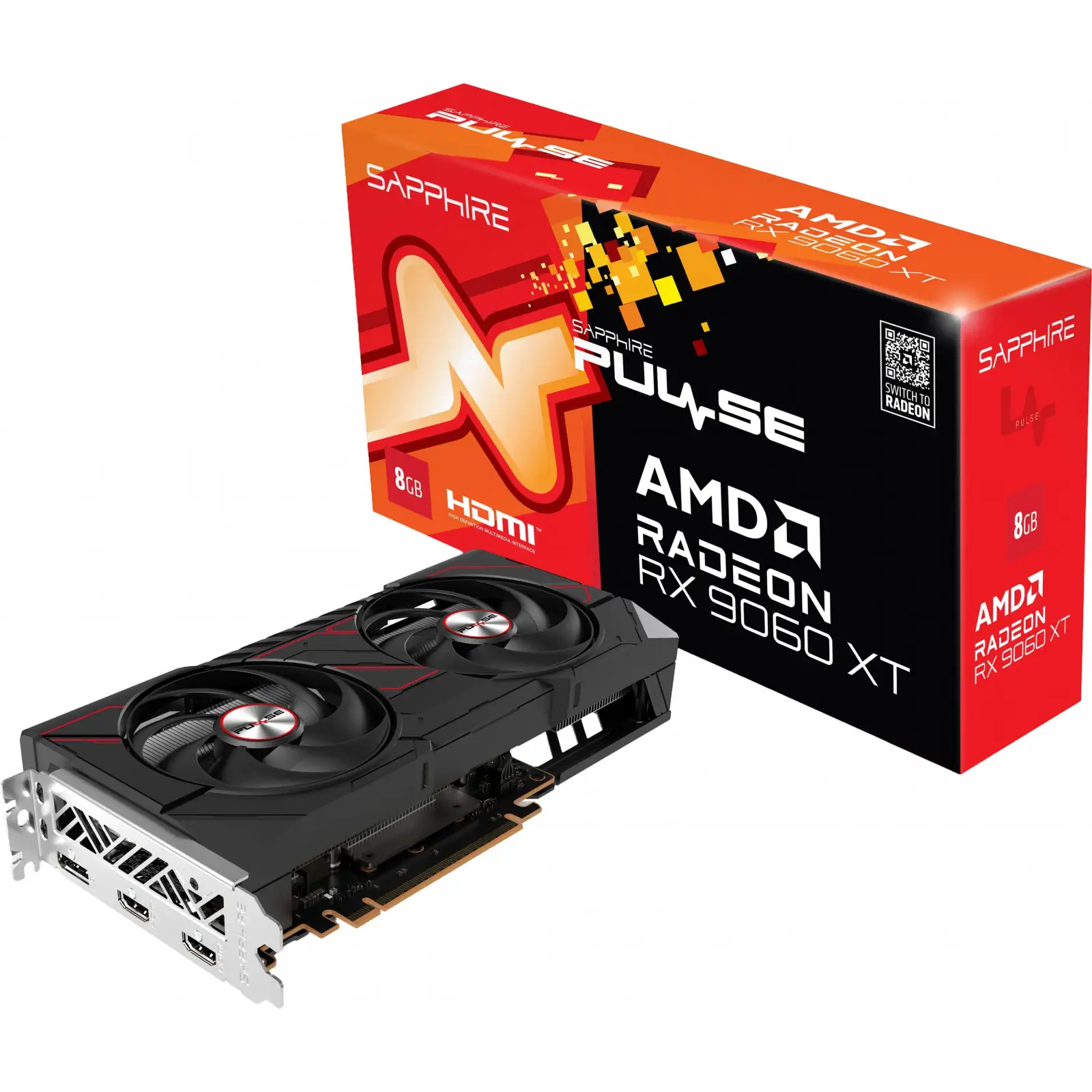 Видеокарта Sapphire Radeon RX 9060 XT Pulse 8GB (11350-05-20G) UA