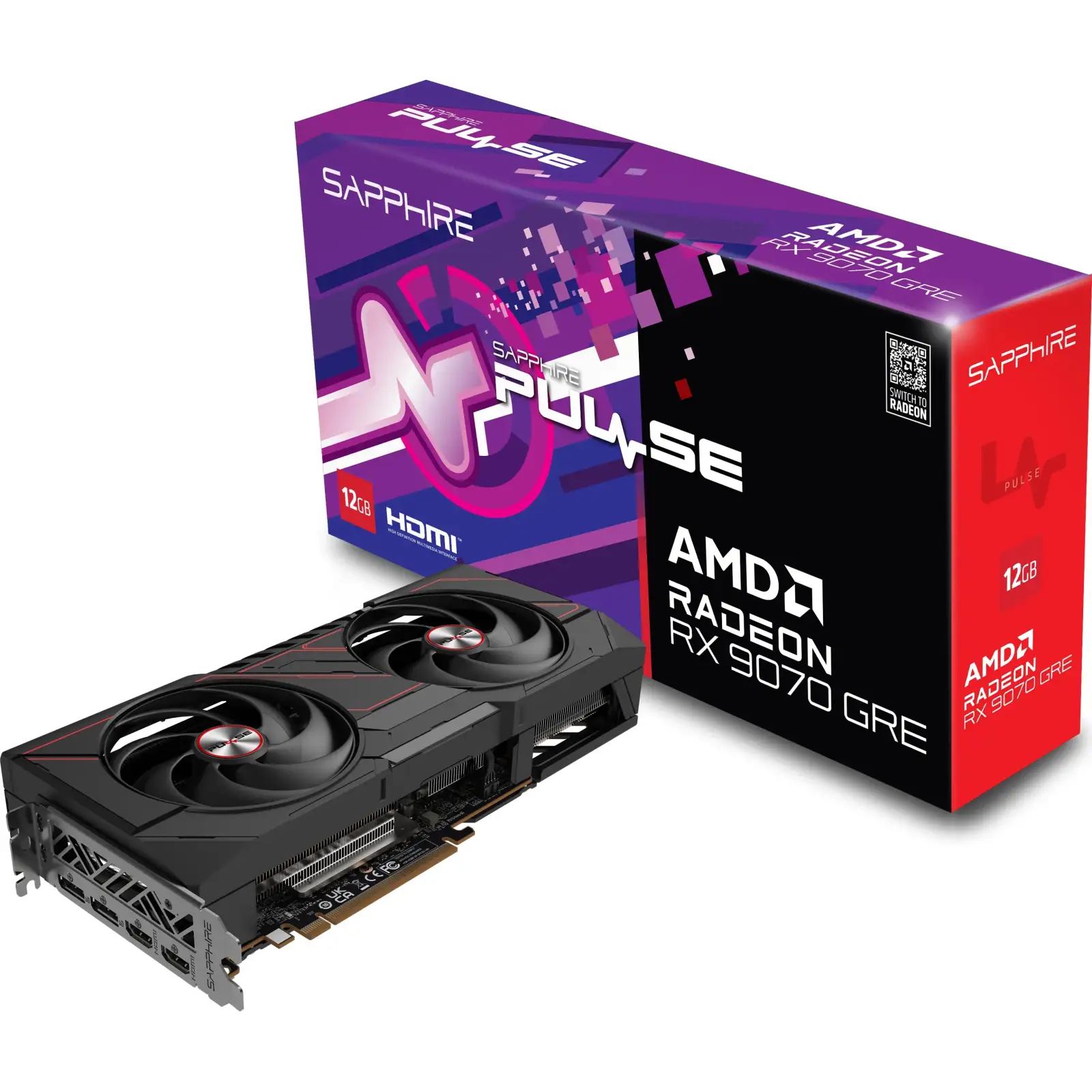 Відеокарта Sapphire Radeon RX 9070 GRE 12G PULSE (11354-01-20G) UA