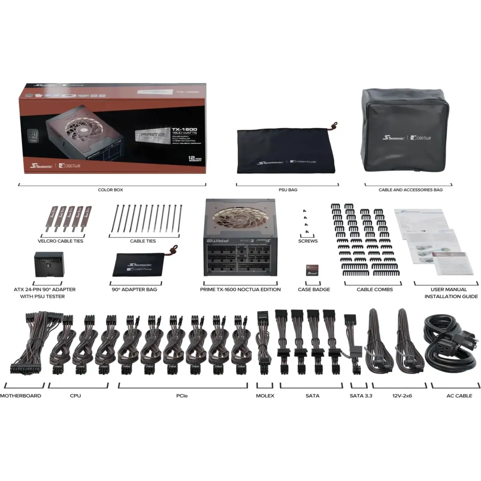 Блок живленння Seasonic PRIME TX 1600-ATX31 NOCTUA EDITION (PRIME TX 1600-ATX31) UA