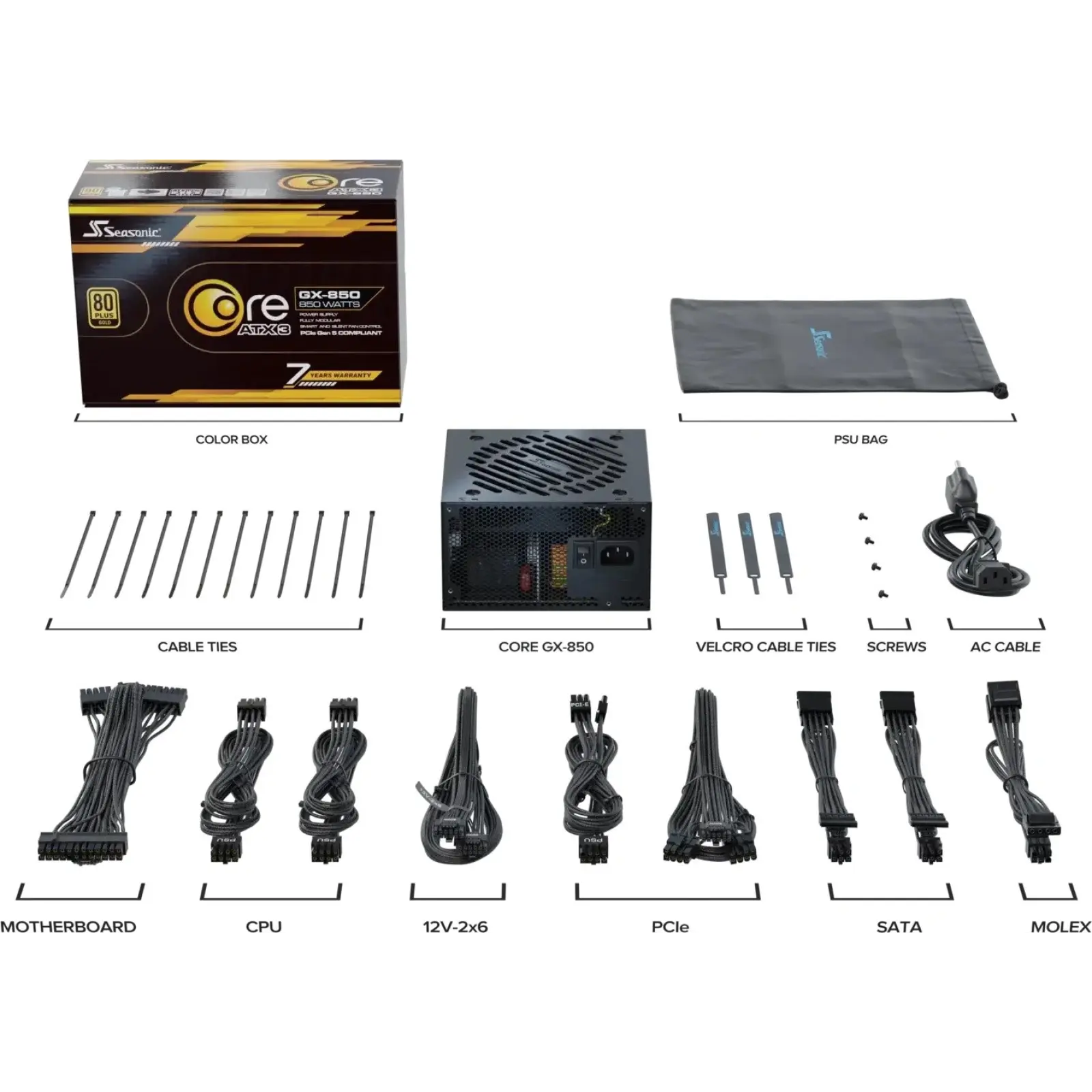 Блок питания SeaSonic Core GX-850 (GX-850-ATX31) UA
