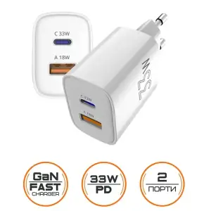 МЗП Sigma mobile X-power 33W GaN White (PS33-01) UA