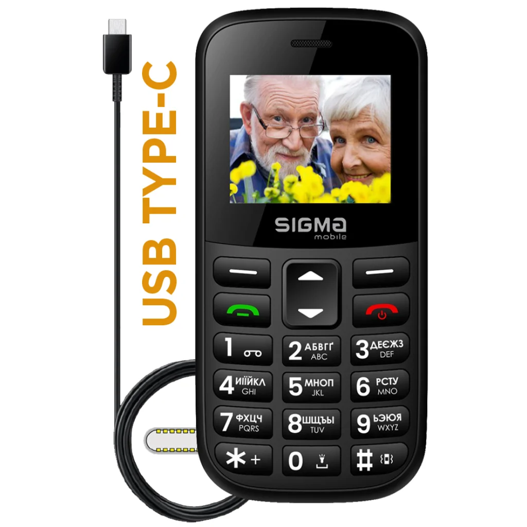 Телефон Sigma mobile Comfort 50 CF115 Easy Black UA