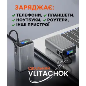 Зовнішній акумулятор Sigma mobile X-power SI25A5QLX 25000 mAh 100W Grey UA