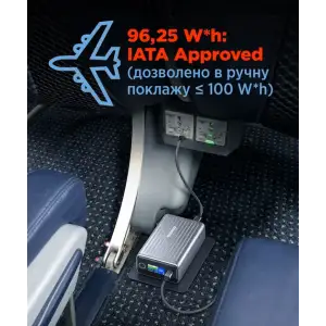 Зовнішній акумулятор Sigma mobile X-power SI25A5QLX 25000 mAh 100W Grey UA