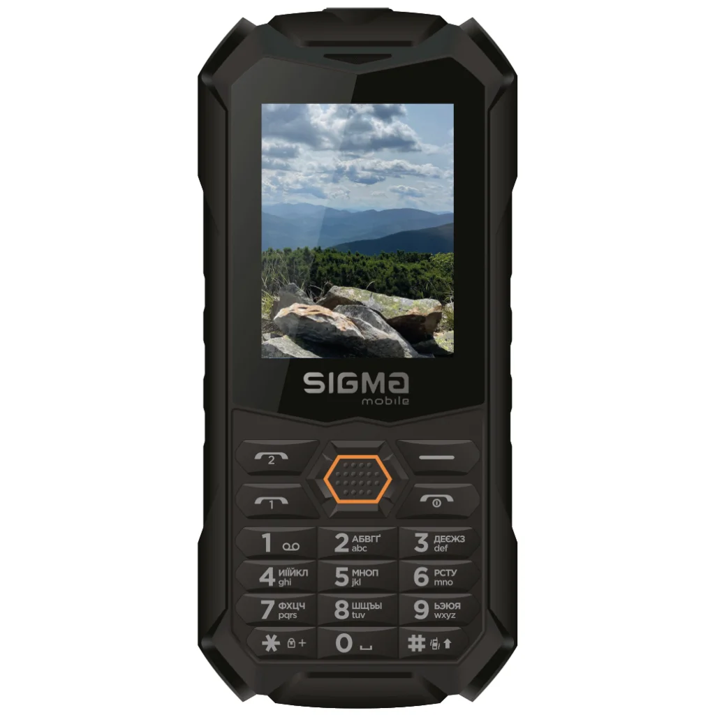 Телефон Sigma X-treme PV68 Black-Orange UA