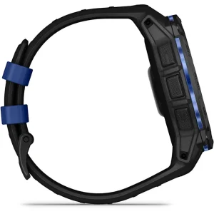 Смарт-годинник Garmin Instinct 3 50mm AMOLED Black with Black/Bolt Blue Band (010-03020-03)