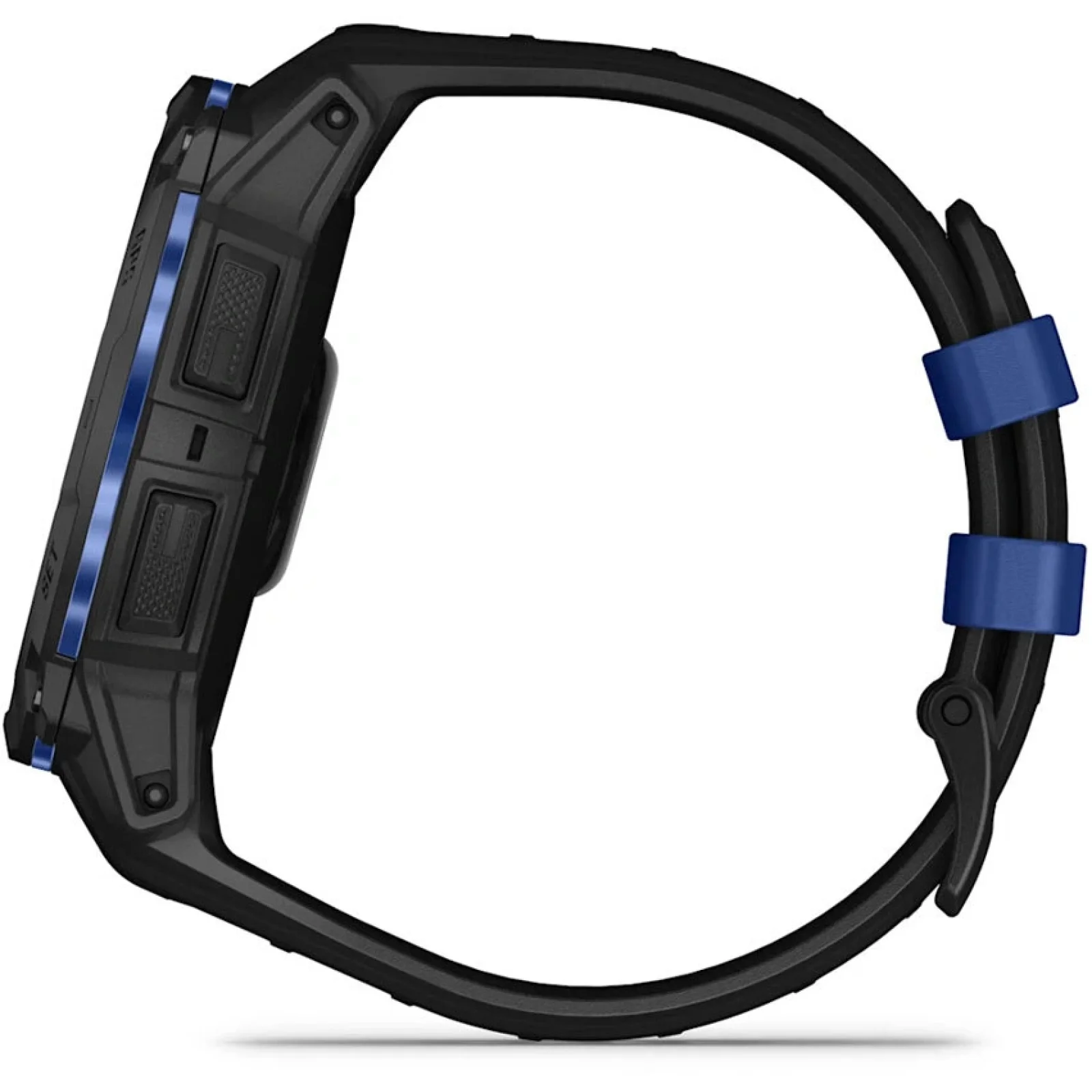 Смарт-годинник Garmin Instinct 3 50mm AMOLED Black with Black/Bolt Blue Band (010-03020-03)