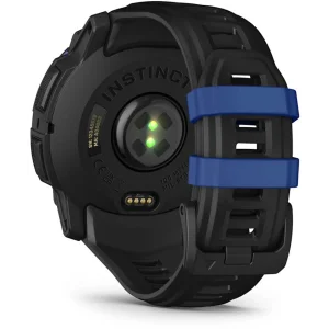 Смарт-годинник Garmin Instinct 3 50mm AMOLED Black with Black/Bolt Blue Band (010-03020-03)
