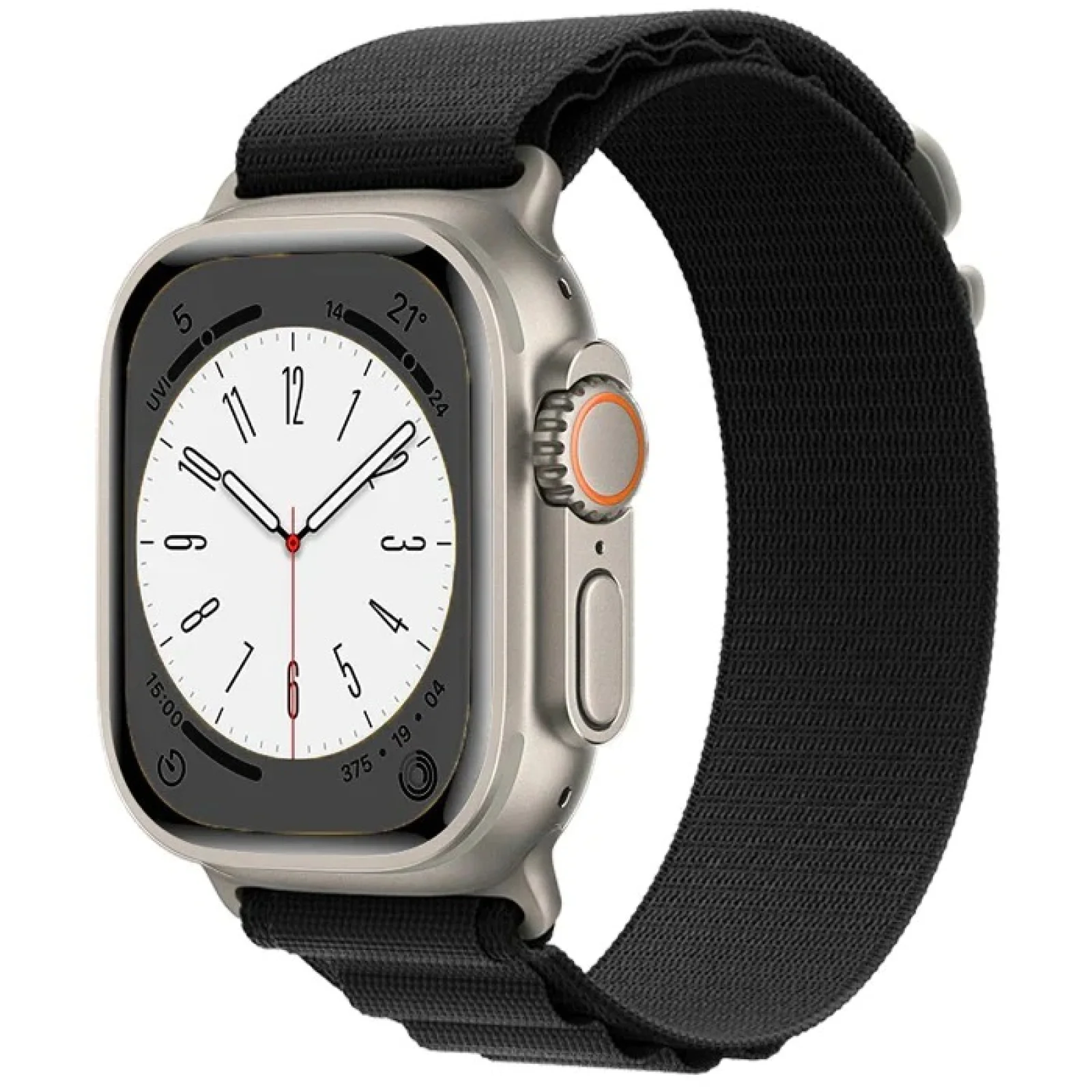 Ремінець Apple Black Alpine Loop M/L для Apple Watch 42mm, 44mm, 45mm, 49mm (HQCo)