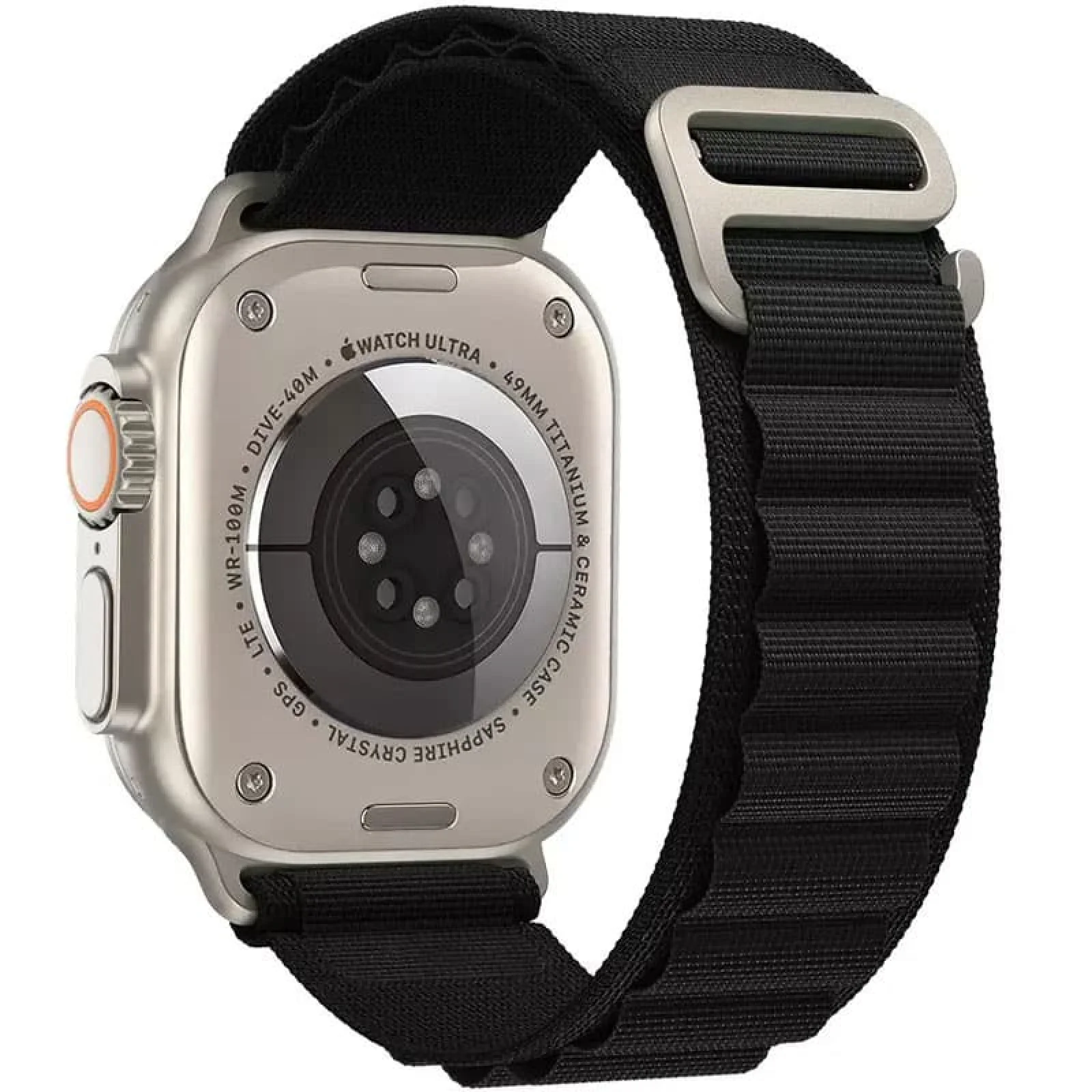 Ремінець Apple Black Alpine Loop M/L для Apple Watch 42mm, 44mm, 45mm, 49mm (HQCo)