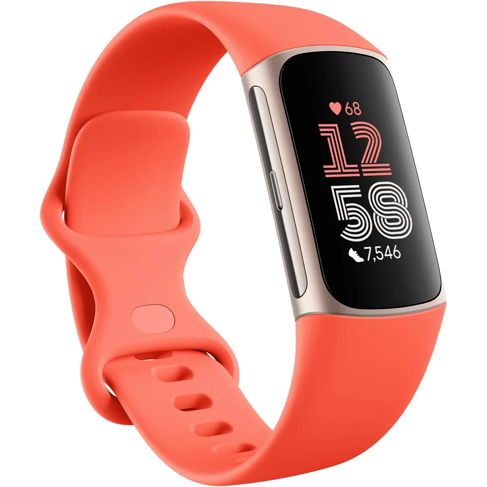 Фітнес-браслет Fitbit Charge 6 Coral / Champagne Gold Aluminum