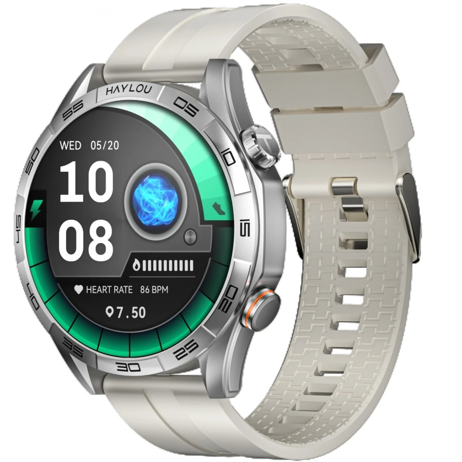 Смарт-годинник HAYLOU Solar 5 LS20 Silver Silicone Strap